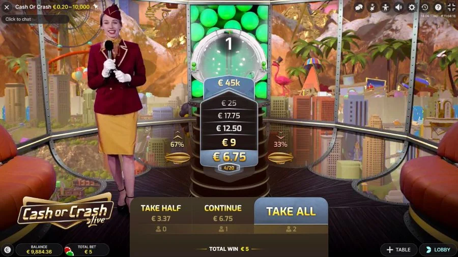 Cash or Crash Top-up Phase