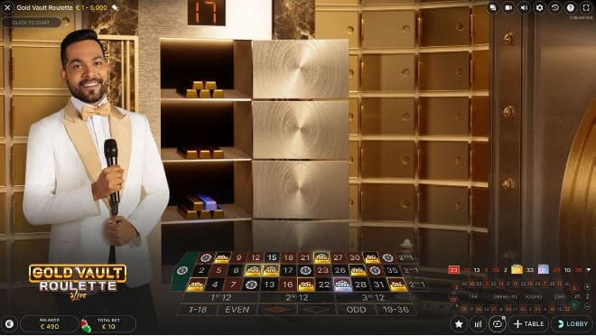 Gold Vault Roulette Bonus Game