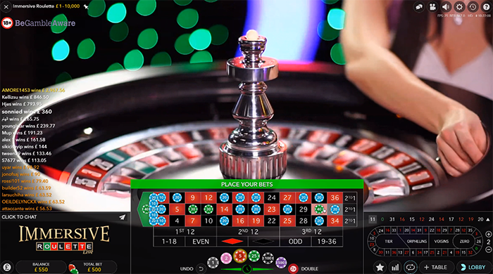 Immersive Roulette Spin Modes