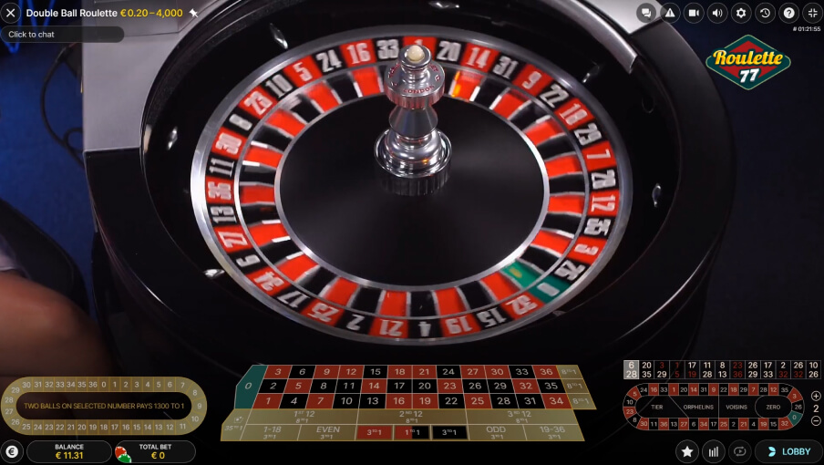 Double Ball Roulette Bonus Game