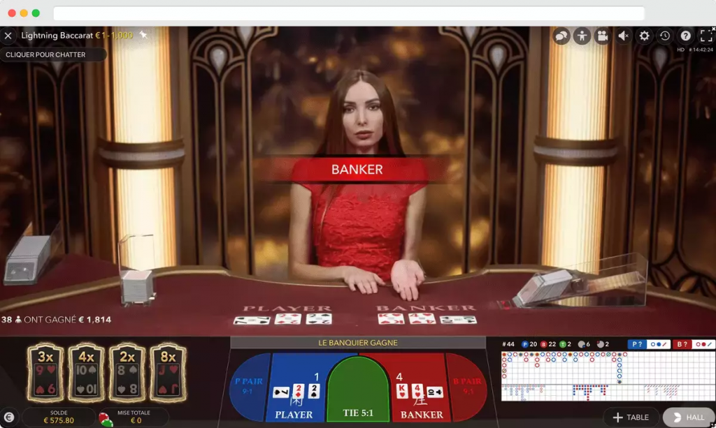 Lightning Baccarat Top-up Phase