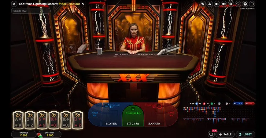 Lightning Baccarat Spin Modes