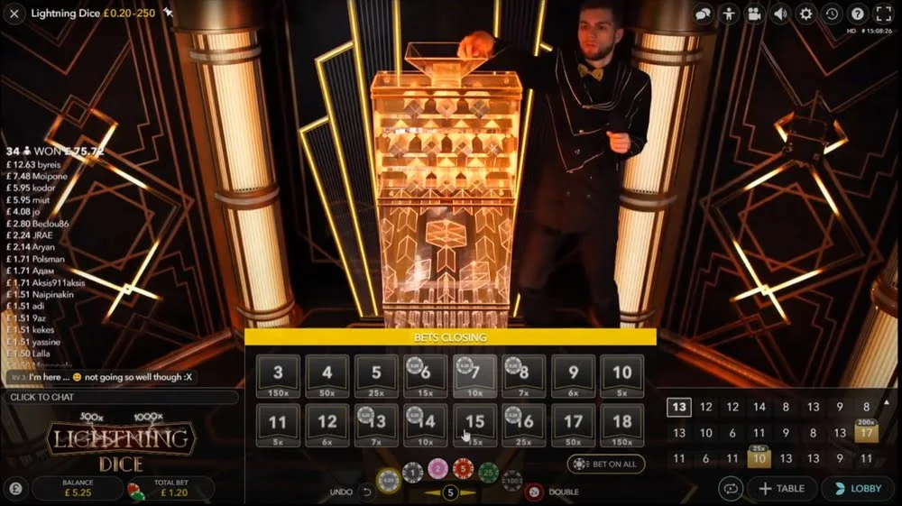 Lightning Dice Jeu bonus